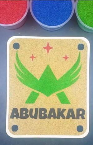 Abubakar Name Sand Art