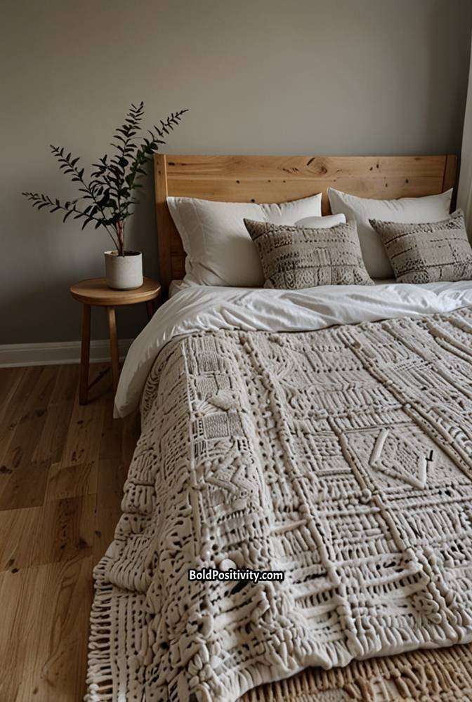 12. Scandinavian-Boho Bedroom with Clean Lines_
